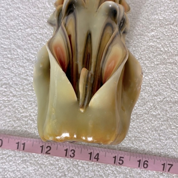 Vintage 70s Handmade Hand Carved Multi Layer Multi Colour Ribbon Wax Candle - Picture 3 of 15